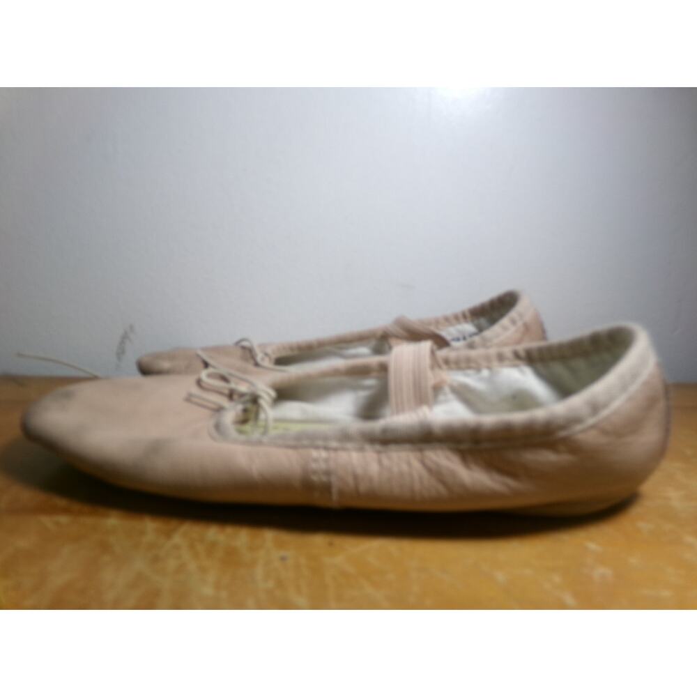 Dance Ballet Shoes DanzNMotion Toddler 1M Leather Single Strap Full Sole